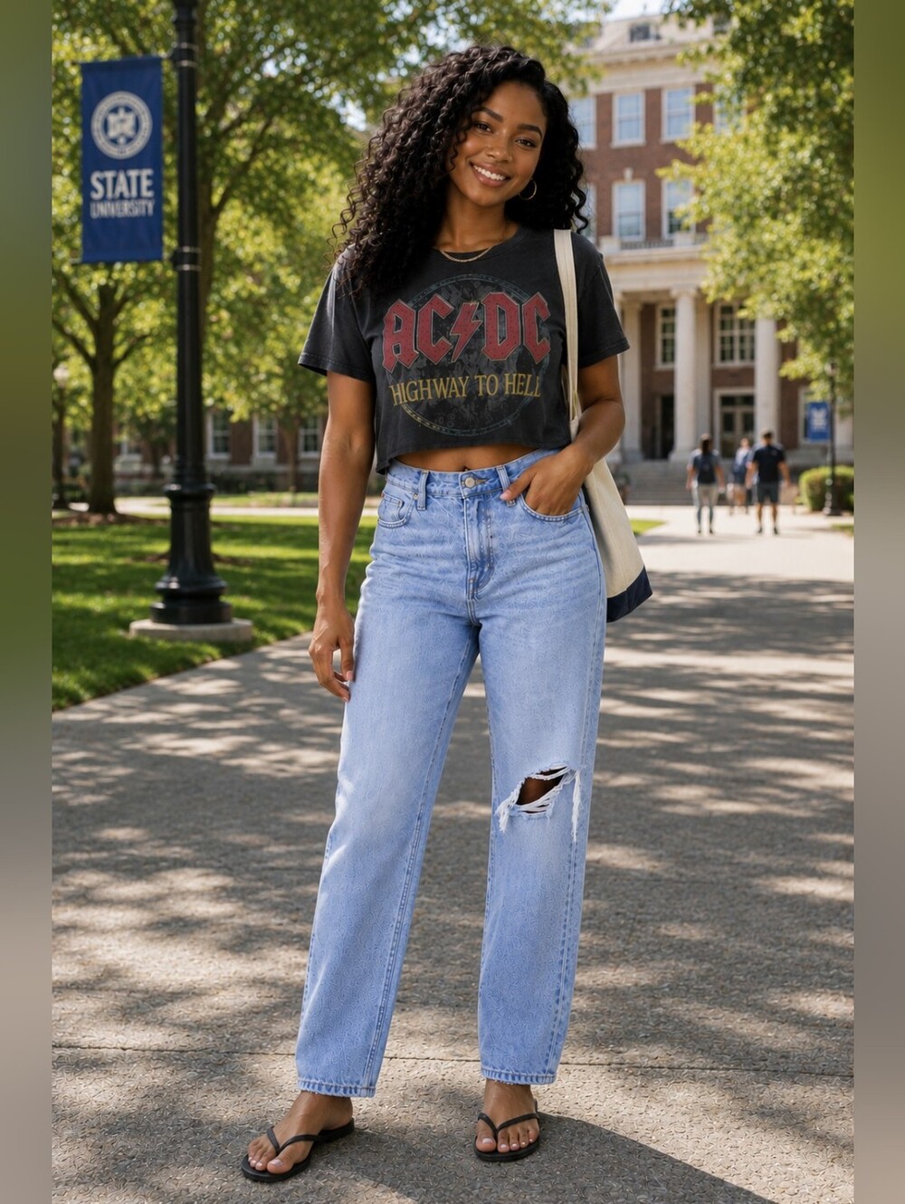 American Eagle Distressed Light Wash '90s Rigid Boyfriend Jeans Women's 0 Long